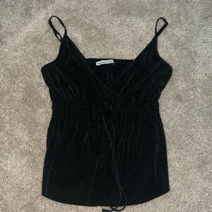 Abercrombie and Fitch black suede top